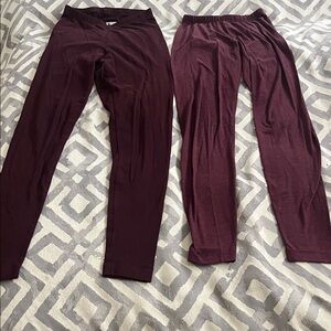 ❤️ 6 for 20 ❤️ Old Navy Deep Burgundy Leggings 2 pairs xs